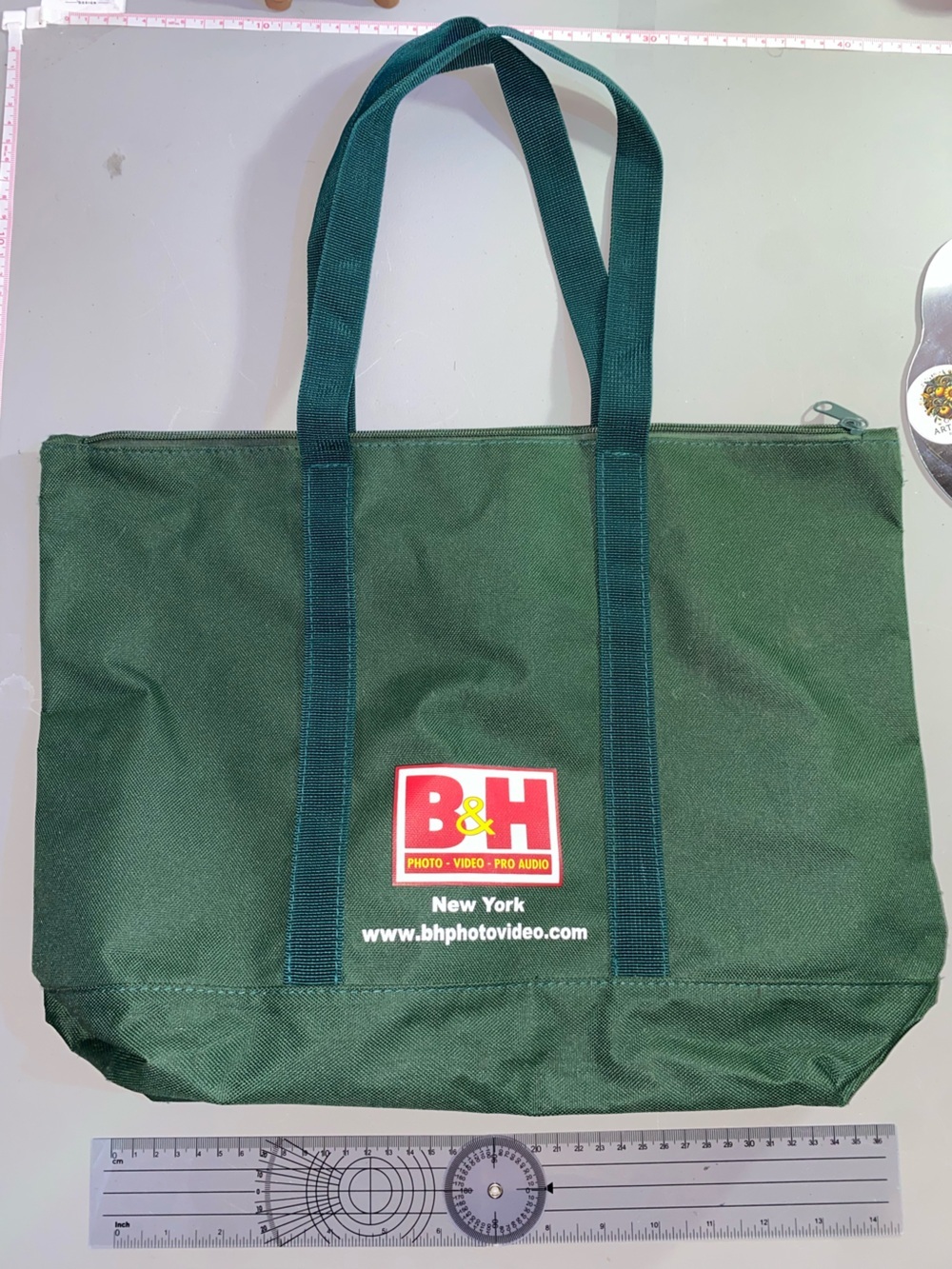 B&H New York Photo Logo Tote Bag in Forest Green